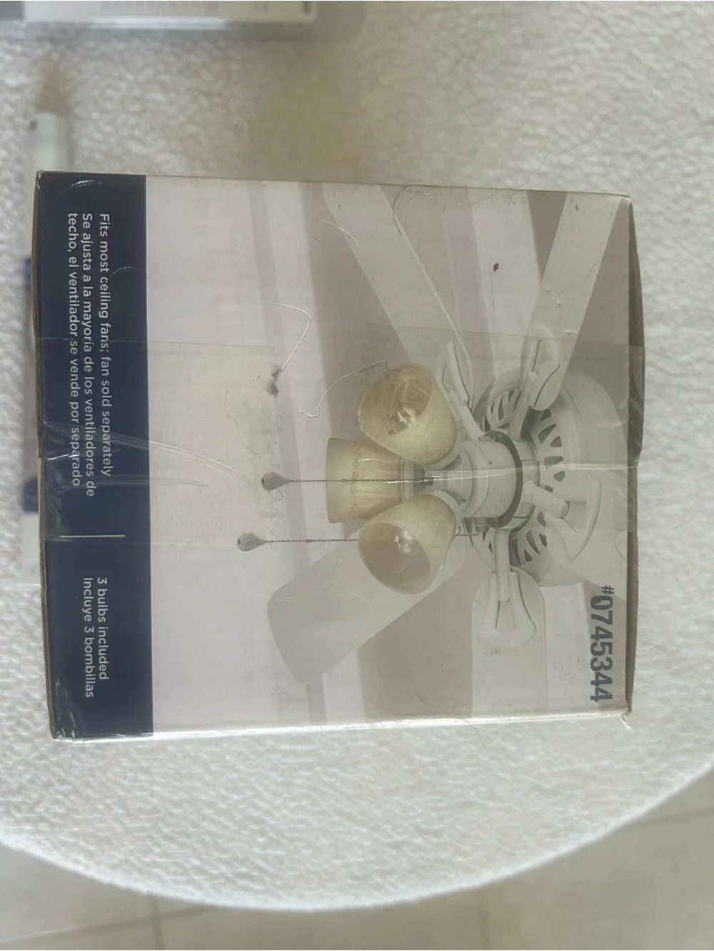 Harbor Breeze Ceiling Fan Light Kit – White Finish with Alabaster Glass